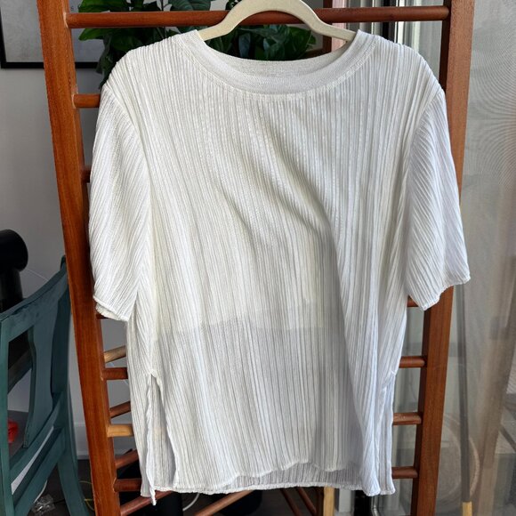SANDRO Layered White Top - Picture 1 of 4